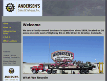 Tablet Screenshot of andersensales.com